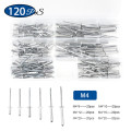 M3.2 M4 M4.8 Dome Head Blind Rivets Assortment Kit Aluminum Blind Pop Rivet